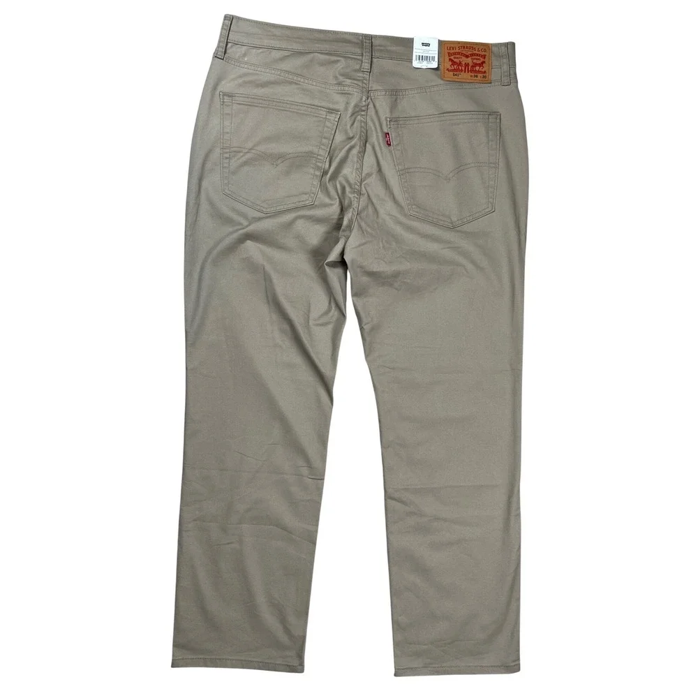New Levis 541 Athletic Taper‎ Pants Mens 36x30 Khaki Tan All Seasons Tech NWT